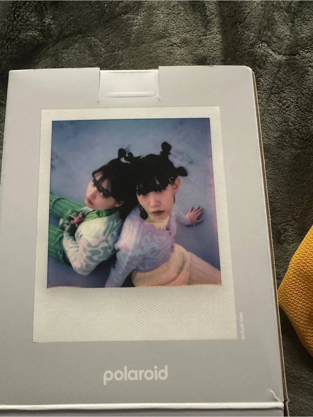 NEW IN BOX. Polaroid White Instant Camera with Rainbow Accent. NEVER USED.